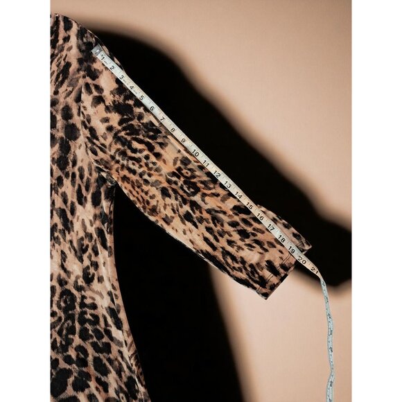 Cable & Gauge Leopard Print Dress Size L - Picture 7 of 8